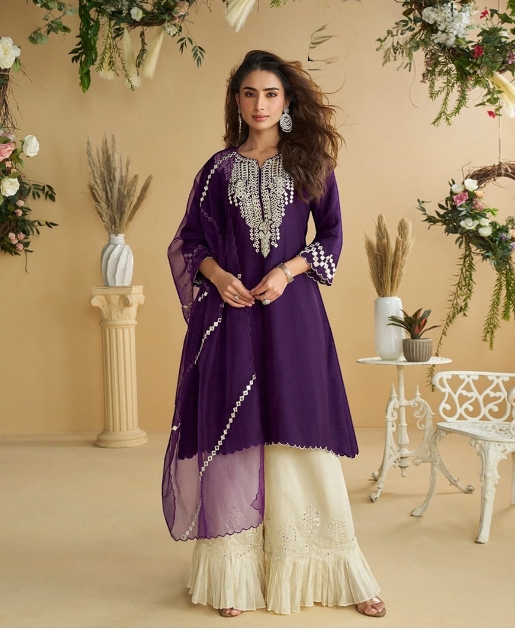 Party wear sharara suit by Kurti Connection USA