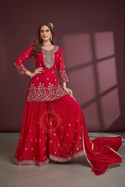Party wear sharara set by Kurti Connection USA