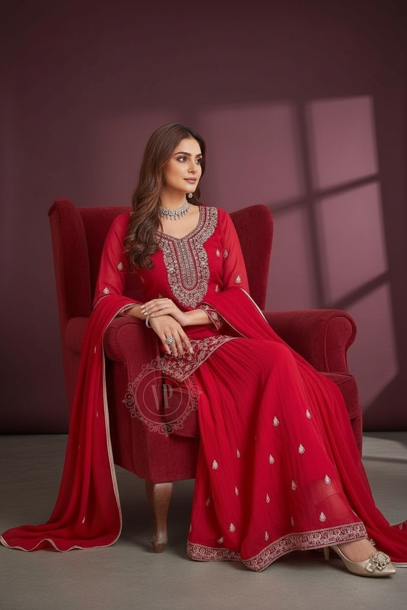 Party wear sharara set by Kurti Connection USA