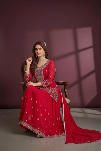 Party wear sharara set by Kurti Connection USA