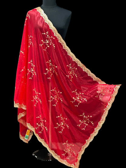 Shimmer silk dupatta - Kurti Connection USA