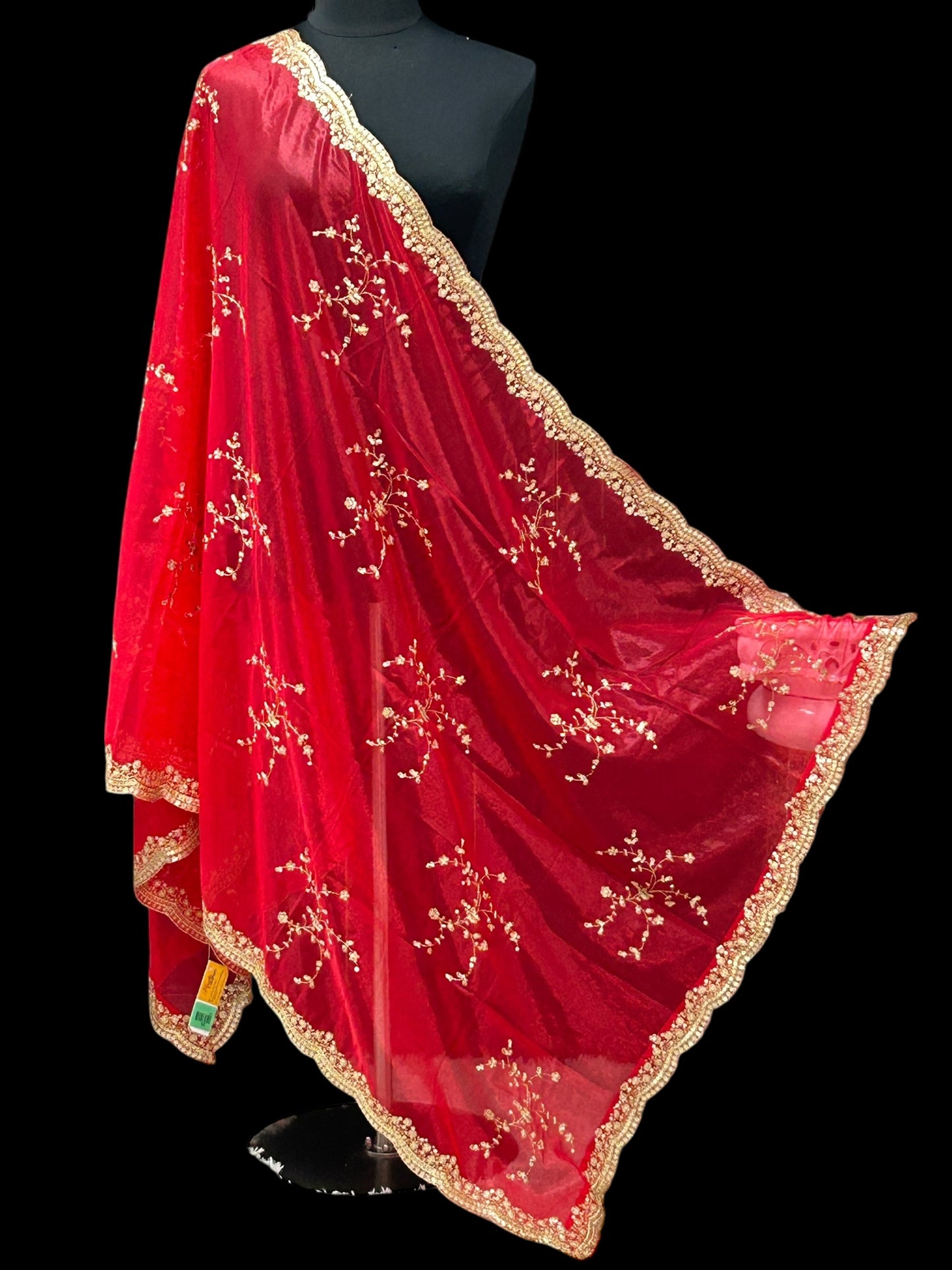 Shimmer silk dupatta - Kurti Connection USA
