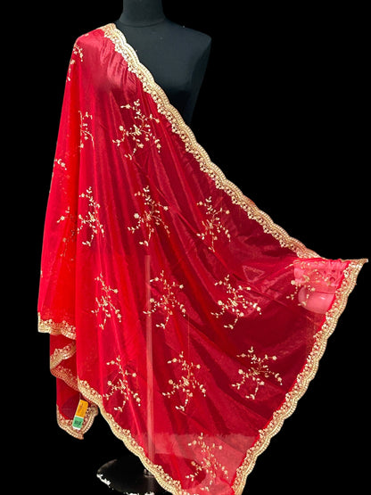 Shimmer silk dupatta - Kurti Connection USA