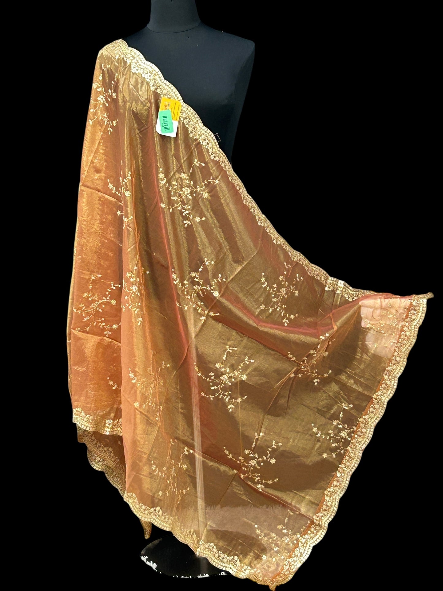 Shimmer silk dupatta - Kurti Connection USA