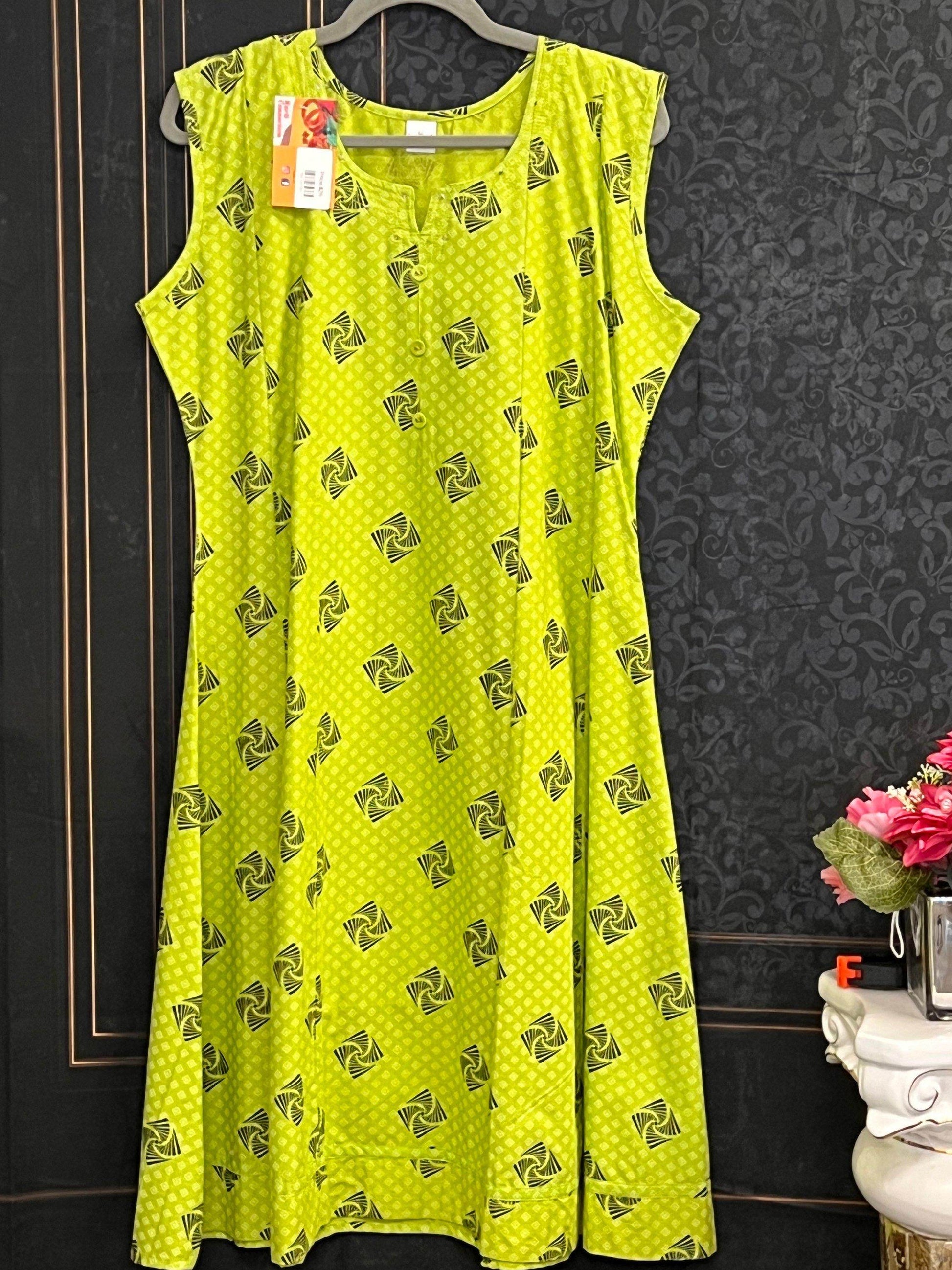 Soft cotton kurti | short sleeves attached inside - Kurti Connection USA