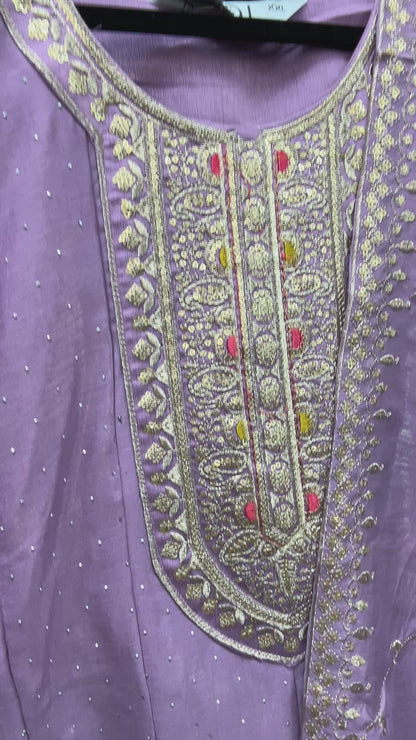 Anarkali party wear dress : Violet