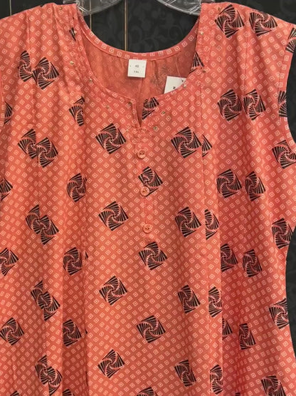 Soft cotton kurti | short sleeves attached inside